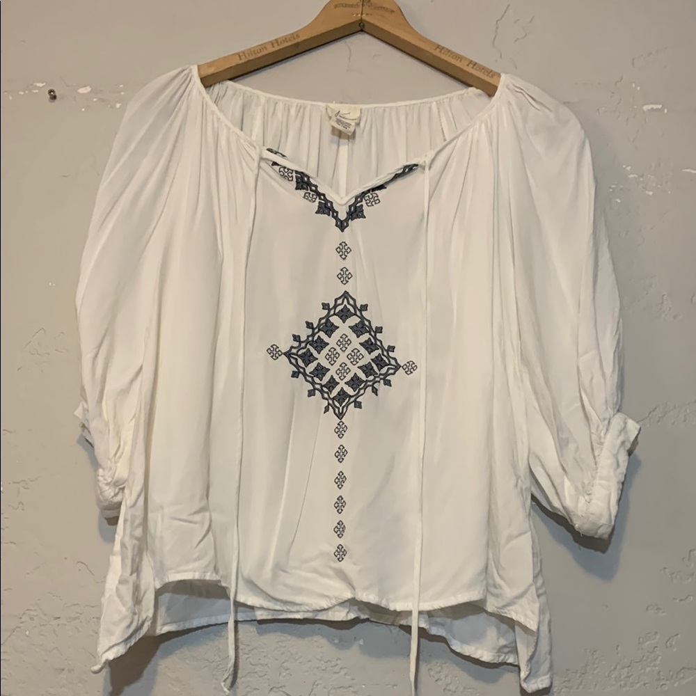 White Peasant Top